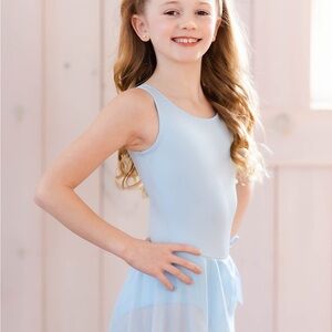 Microfiber Tank Ballet Leotard with Skirt - GIRLS White 4-6 Ballerina Dance